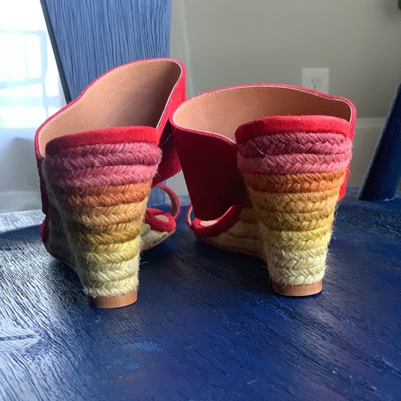 Never Worn! Free People Glorieta Wedge, Red, 40 - Picture 7 of 8